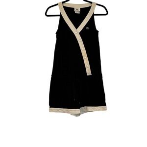 Lacoste Black and Cream Athletic Shorts